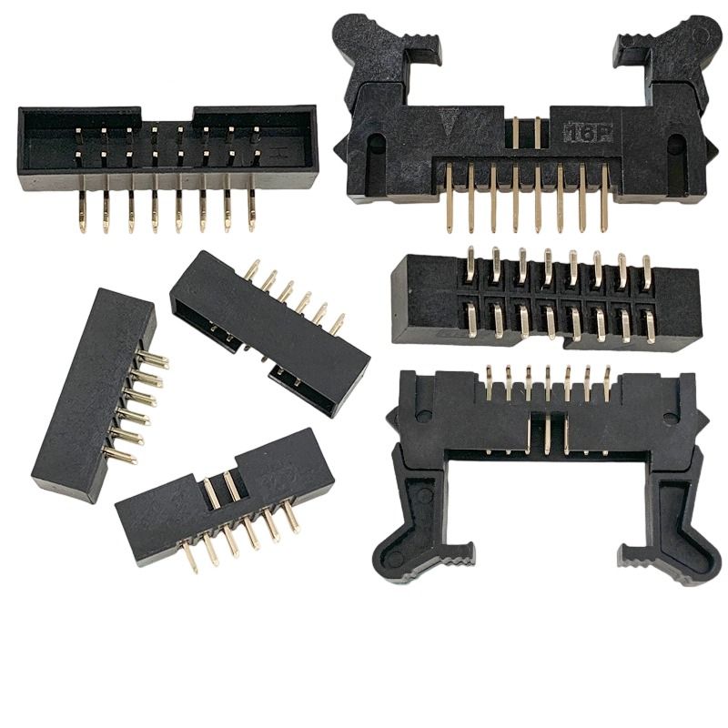 2.0-spacing Simple Header IDC Simple Header Block, Environmentally-friendly Gold-plated, for Straight Insertion / Bent Pin / Surface Mounting 