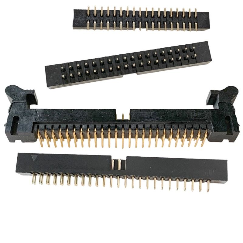 2.0-spacing Simple Header IDC Simple Header Block, Environmentally-friendly Gold-plated, for Straight Insertion / Bent Pin / Surface Mounting 