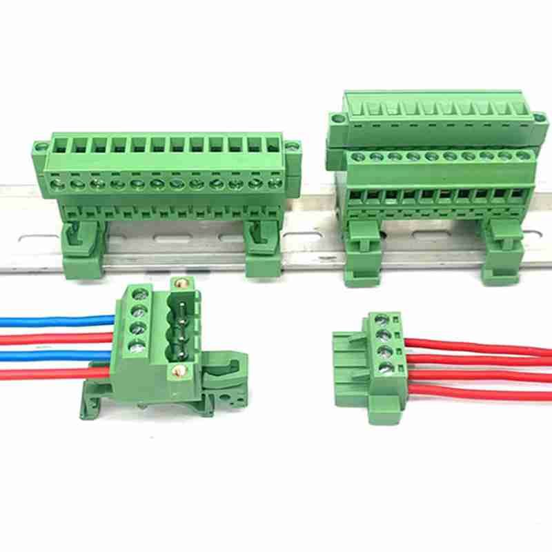Rail-mounted Terminal Block, 2EDG-UVKM-5.08, Matched with Elbow with Ears, for 90-degree Installation, Applicable to 35mm and 15mm Rails 
