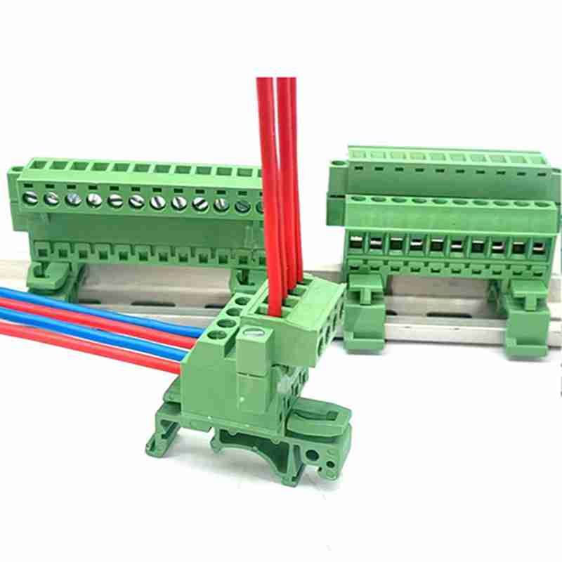 Rail-mounted Terminal Block, 2EDG-UVKM-5.08, Matched with Elbow with Ears, for 90-degree Installation, Applicable to 35mm and 15mm Rails 