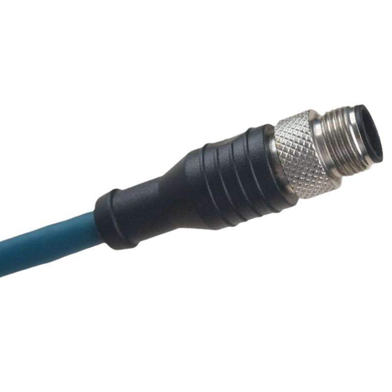Category 6 Network Cable, Pure Copper, M12 A-Latch, 8-core to RJ45, Industrial Network Cable, cat6, Double-shielded, Gigabit Network Cable 