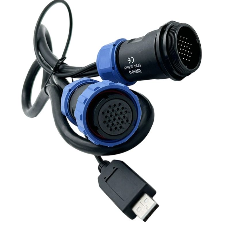 Customized Waterproof Aviation Plug Male-to-female Connecting Cable, Aviation Plug Male-to-female Connecting Cable with RS232 Serial Port Wiring Harness