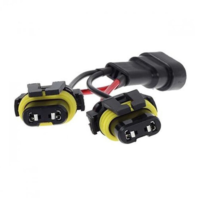 9005/9006 Male-to-Female 1-to-2 Conversion Cables, Automotive Headlight Modification Wire Harnesses, 9006 Socket Adapters
