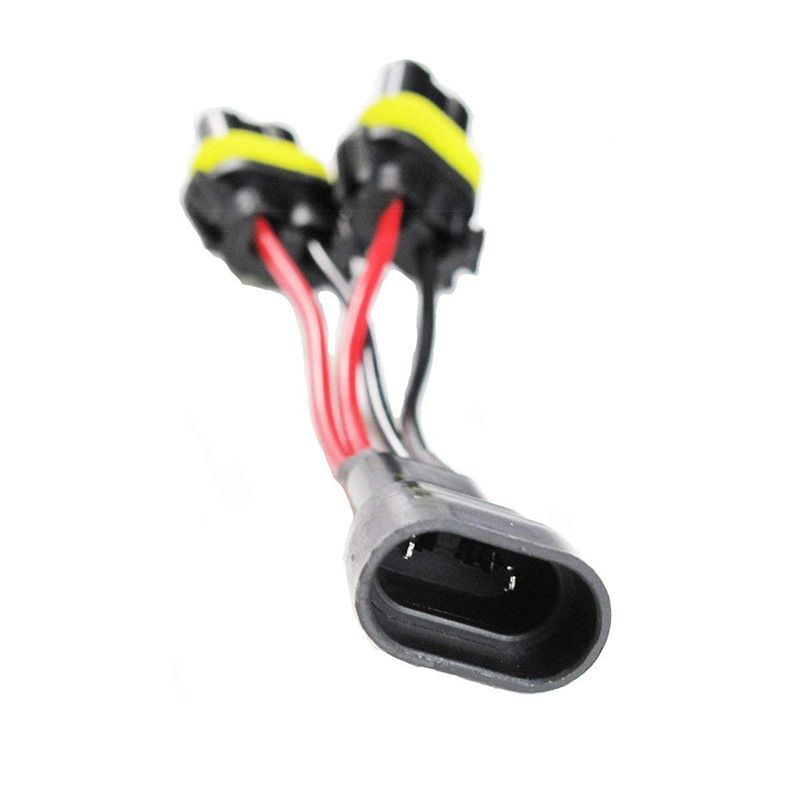 9005/9006 Male-to-Female 1-to-2 Conversion Cables, Automotive Headlight Modification Wire Harnesses, 9006 Socket Adapters