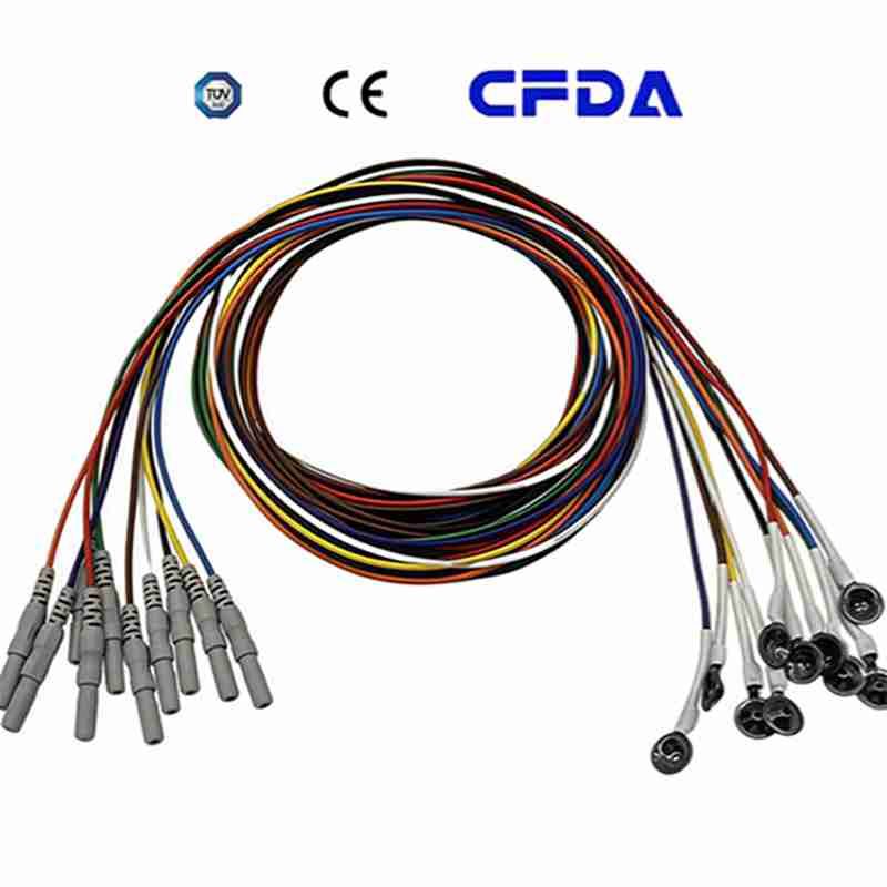 Compatible Brain Electrode Lead Wires, Silver Chloride Electrodes, EMG Electrodes, Electrode Wires (1.5m 1.9m 2.5m)