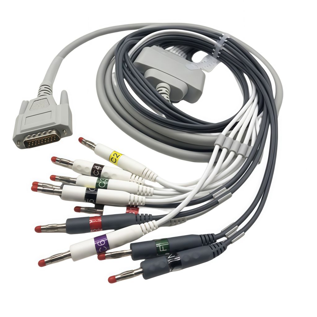 10-lead EKG Cable with Banana 4.0 26-pin Accessories for Zoncare Electrocardiograph