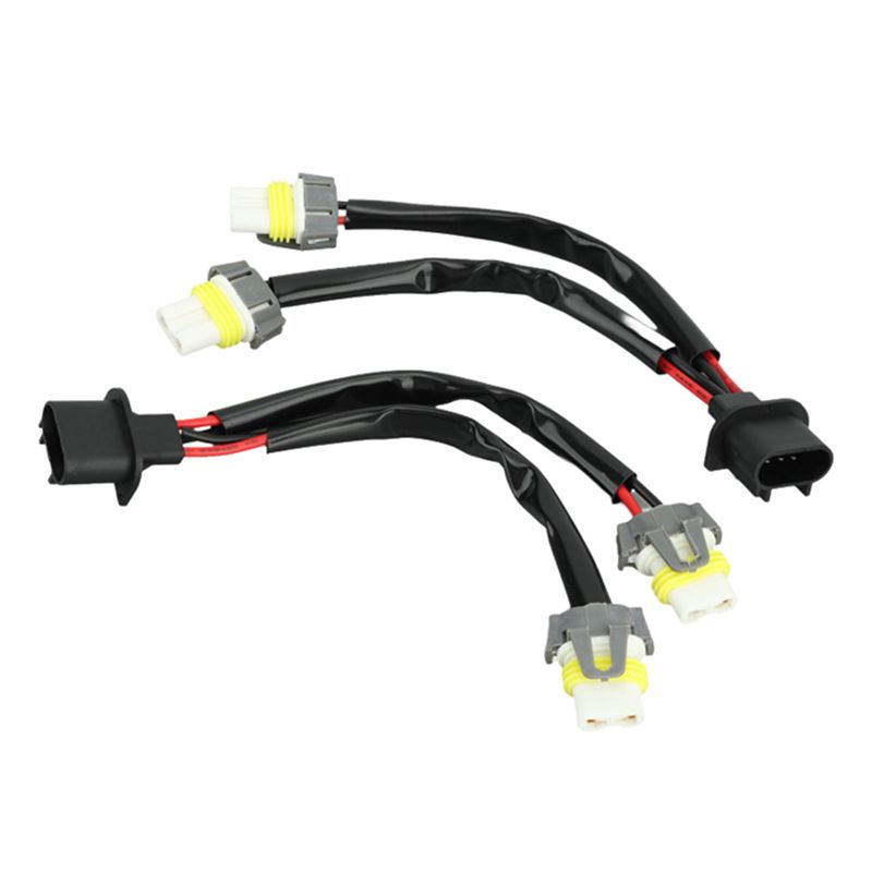 Automotive Headlight 9005/9006/H4/H13/H11 Male-to-Female 1-to-2 Conversion Cable Socket Wires