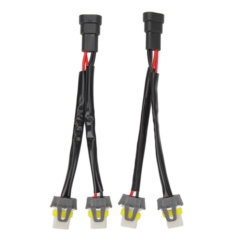 Automotive Headlight 9005/9006/H4/H13/H11 Male-to-Female 1-to-2 Conversion Cable Socket Wires