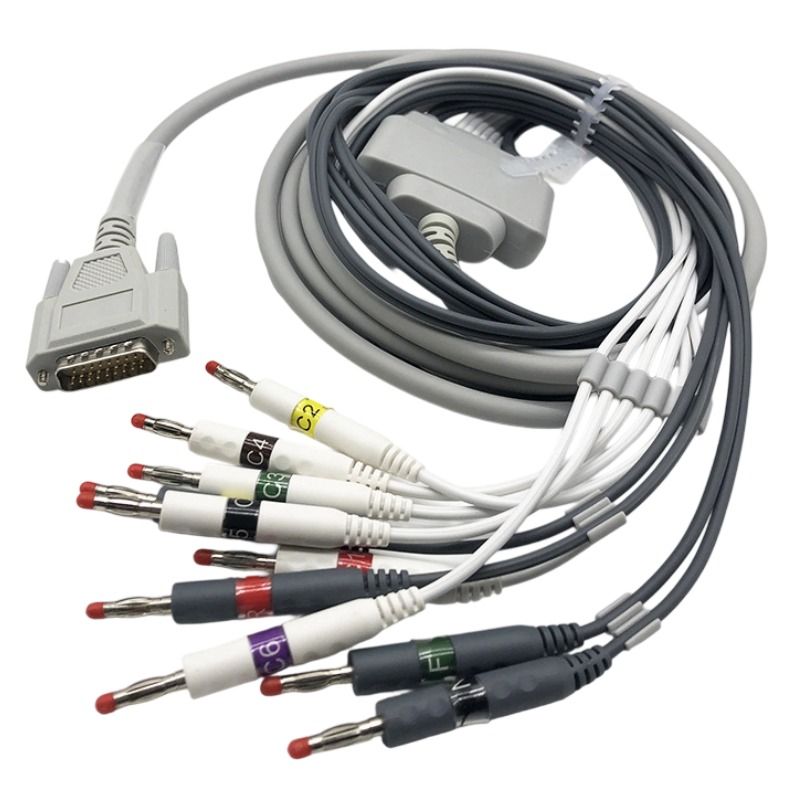 10-lead EKG Cable with Banana 4.0 26-pin Accessories for Zoncare Electrocardiograph