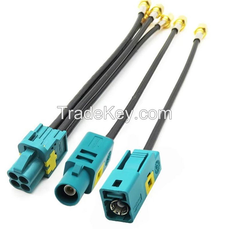 Custom All Kinds of Fakra A B C D E F G H Z Connectors RG58 RG302 RG174 Extension Fakra Cable