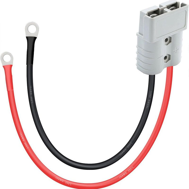 50A Current Plug Wired Electric Forklift Battery Charging Cable, High-Current Connector Extension Cable