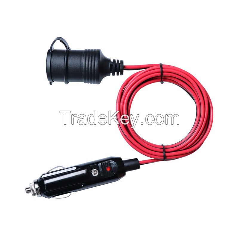 15A Cigarette Lighter Extension Cord with Light