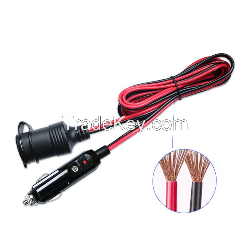15A Cigarette Lighter Extension Cord with Light