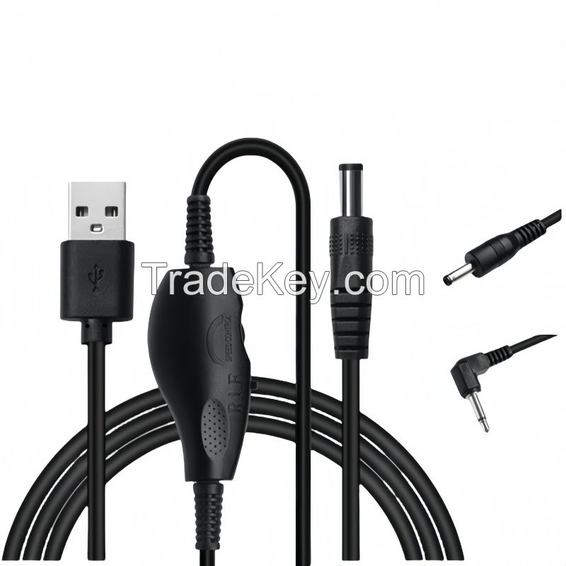 USB to DC 5V to 12V Speed-adjusting Forward and Reverse Switch Power Cable for Nail Art Fans, Grinders (for Nail Polishing and Removal)