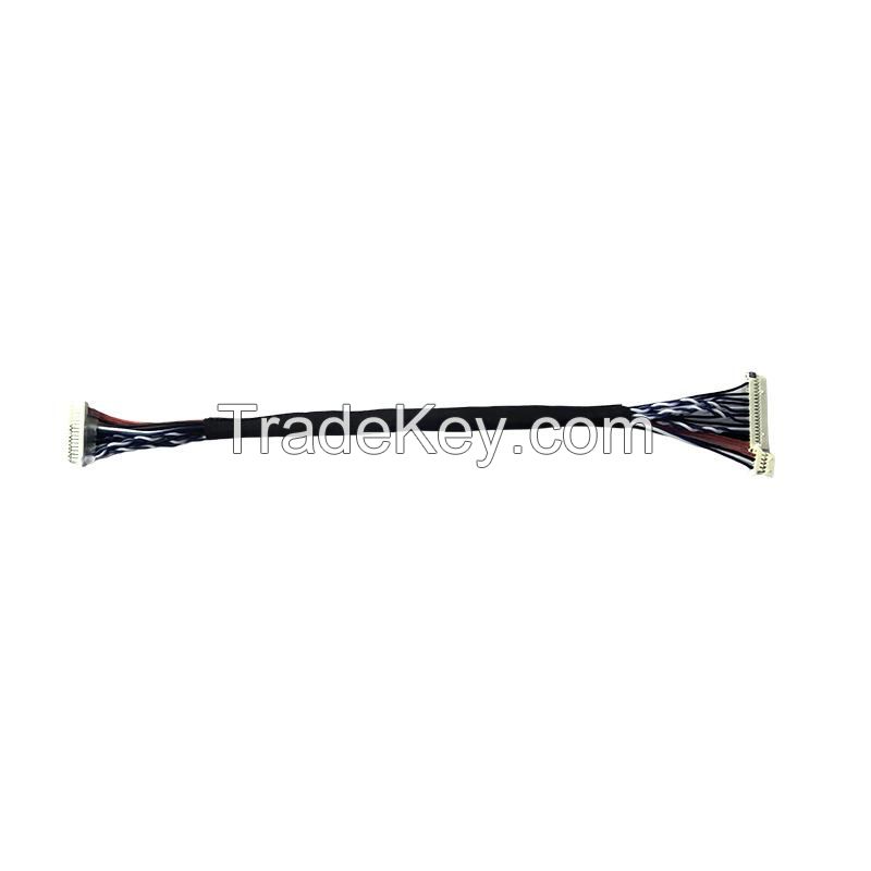 LED Commercial Display Medical Display Screen Wire Harness, Liquid Crystal LVDS Screen Cable, Double-Headed Piercing Type Electronic Connection Wire, Terminal Wire