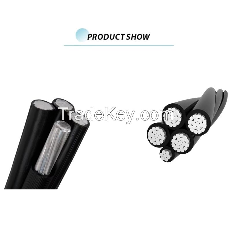 Insulated Overhead Twisted Aluminum Aerial abc cable Al Aerial bundle Cable for Construction