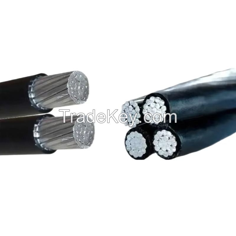 Insulated Overhead Twisted Aluminum Aerial abc cable Al Aerial bundle Cable for Construction