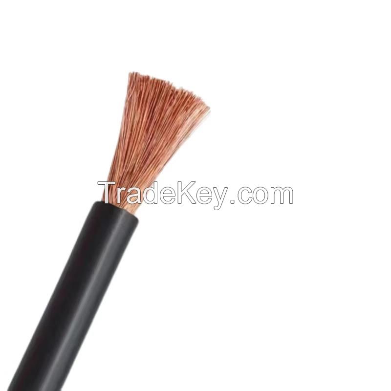 450/750V Copper Conductor 6mm 10mm 35mm Welding Lead Cable Battery Cable Rubber Insulation for Welding Machine