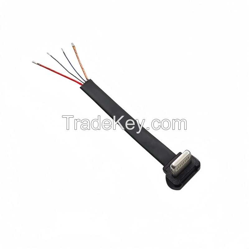 Drone USB TYPE C 90-degree T-head to Apple straight-head OTG charging and data soft flat cable