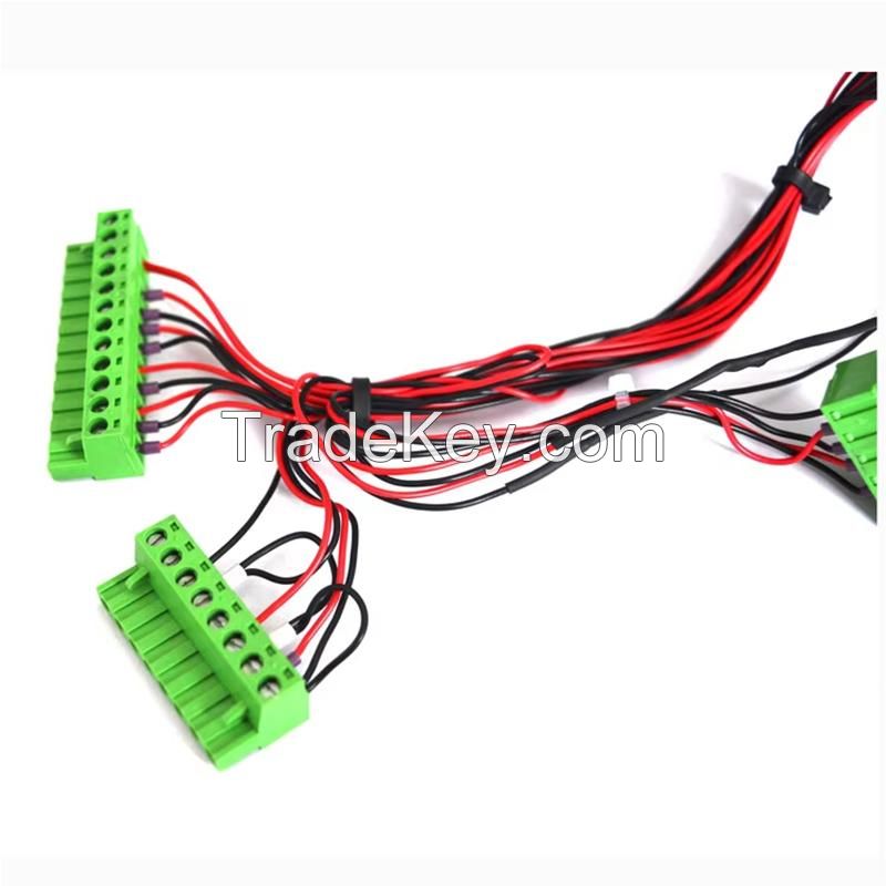 Quality Wiring CTB9208 Connector 5.08-12P 8P 6P 2P Cable Wiring Assembly 5.08 Pitch 90 Green Terminal Block Cable