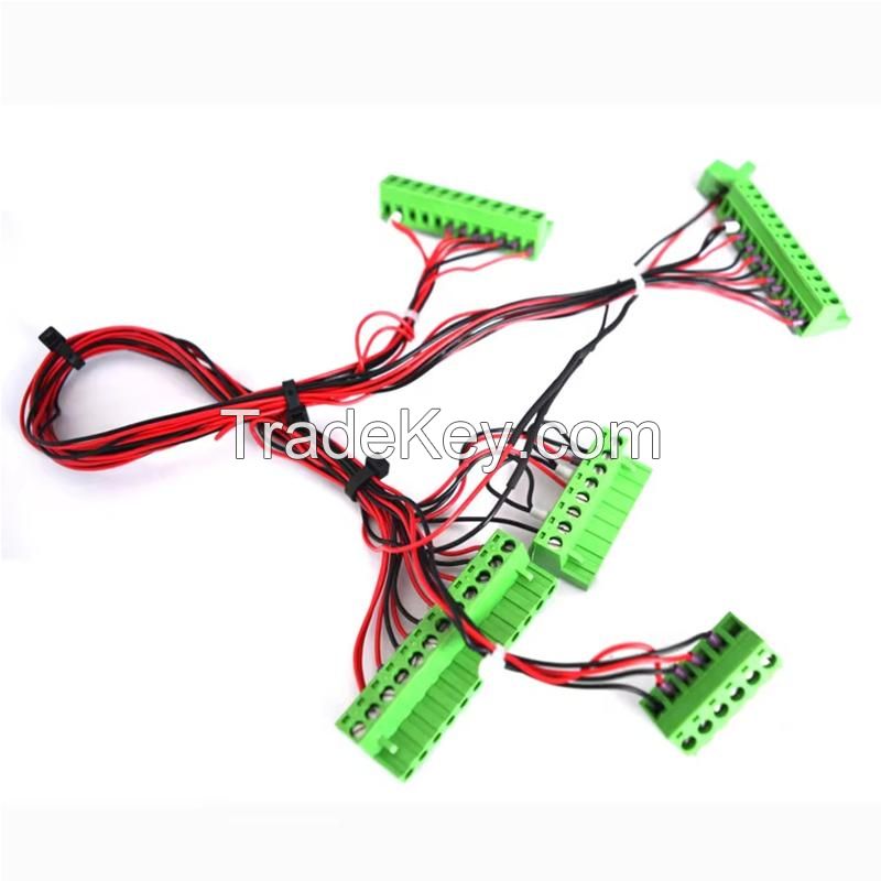 Quality Wiring CTB9208 Connector 5.08-12P 8P 6P 2P Cable Wiring Assembly 5.08 Pitch 90 Green Terminal Block Cable