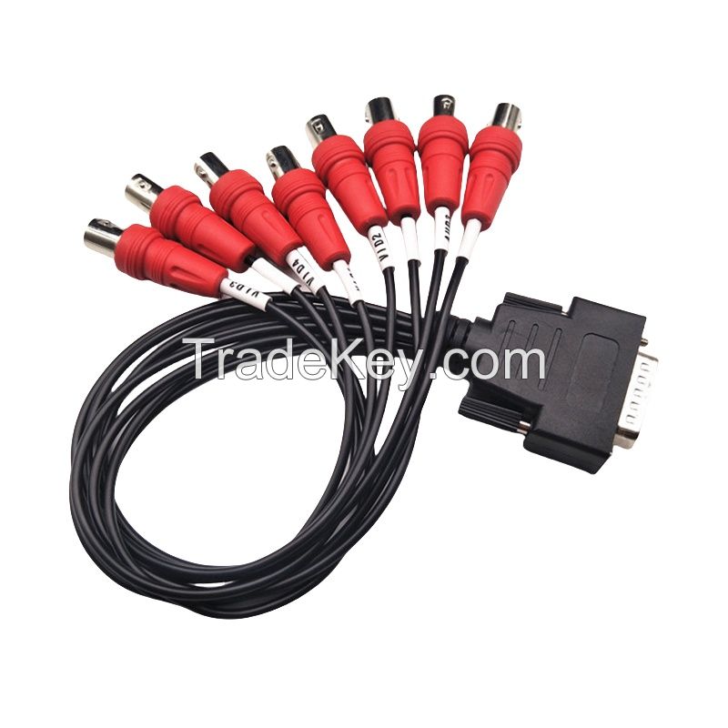 DB15 Male to BNC Surveillance Cable 1-to-8 VGA to BNC Data Acquisition Card Cable