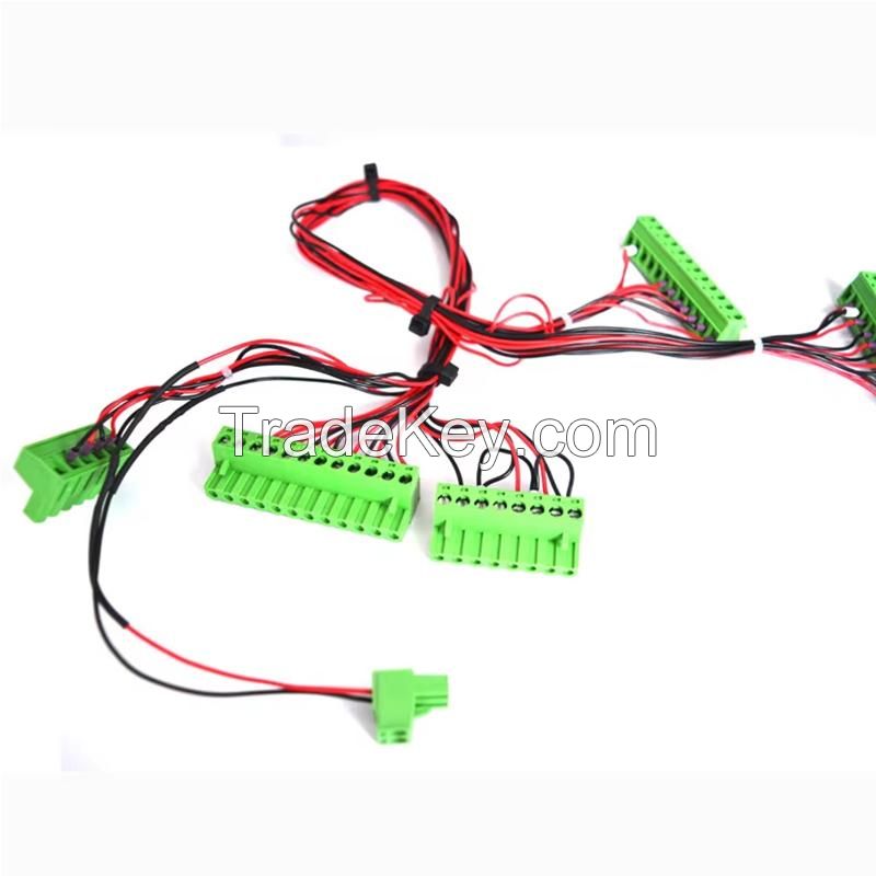 Quality Wiring CTB9208 Connector 5.08-12P 8P 6P 2P Cable Wiring Assembly 5.08 Pitch 90 Green Terminal Block Cable