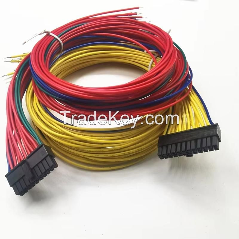 Factory OEM Coloful Wire Harness Molex PH3.0MM Terminal Wiring Harness MX3.0 24P Male to Open Wire Harness
