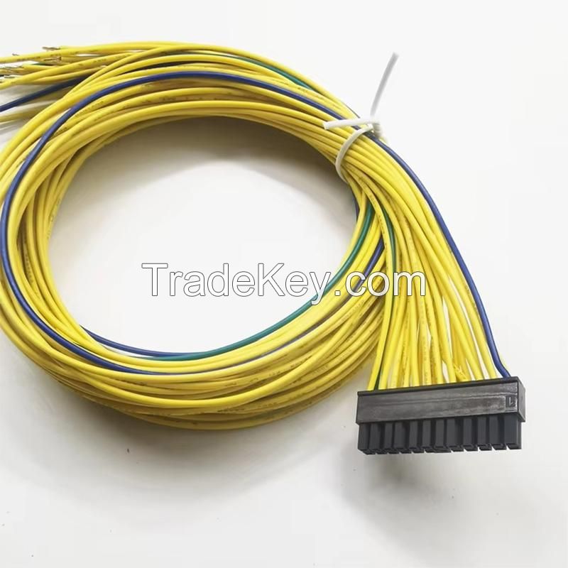 Factory OEM Coloful Wire Harness Molex PH3.0MM Terminal Wiring Harness MX3.0 24P Male to Open Wire Harness