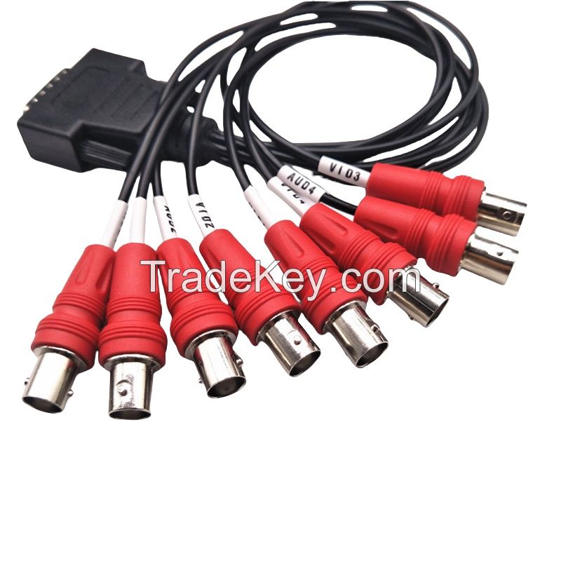 DB15 Male to BNC Surveillance Cable 1-to-8 VGA to BNC Data Acquisition Card Cable