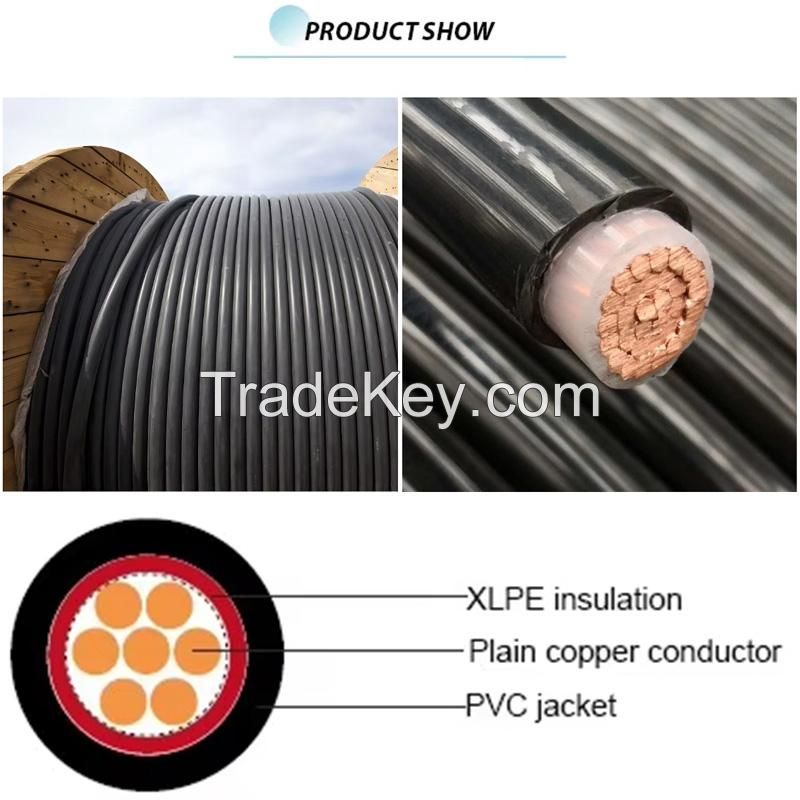 600/1000V Low Voltage XLPE insulated PVC sheath 1Core 50mm Copper Cable