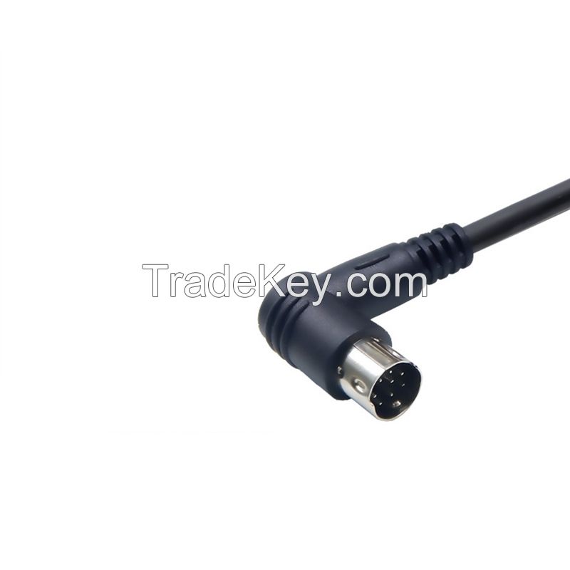 DB9 Female to PS2 Serial Cable Right-Angle MINI DIN 8-Pin Male RS232 Connection Cable