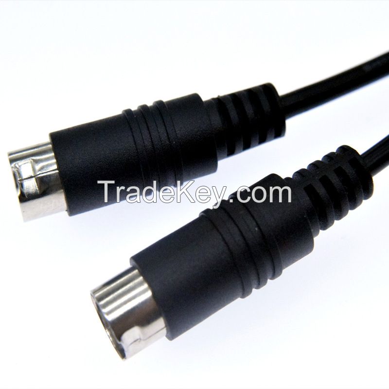 POWER DIN 3-Pin Assembled Connection Cable S-Type with DIN Plug Black Cable with Magnetic Ring