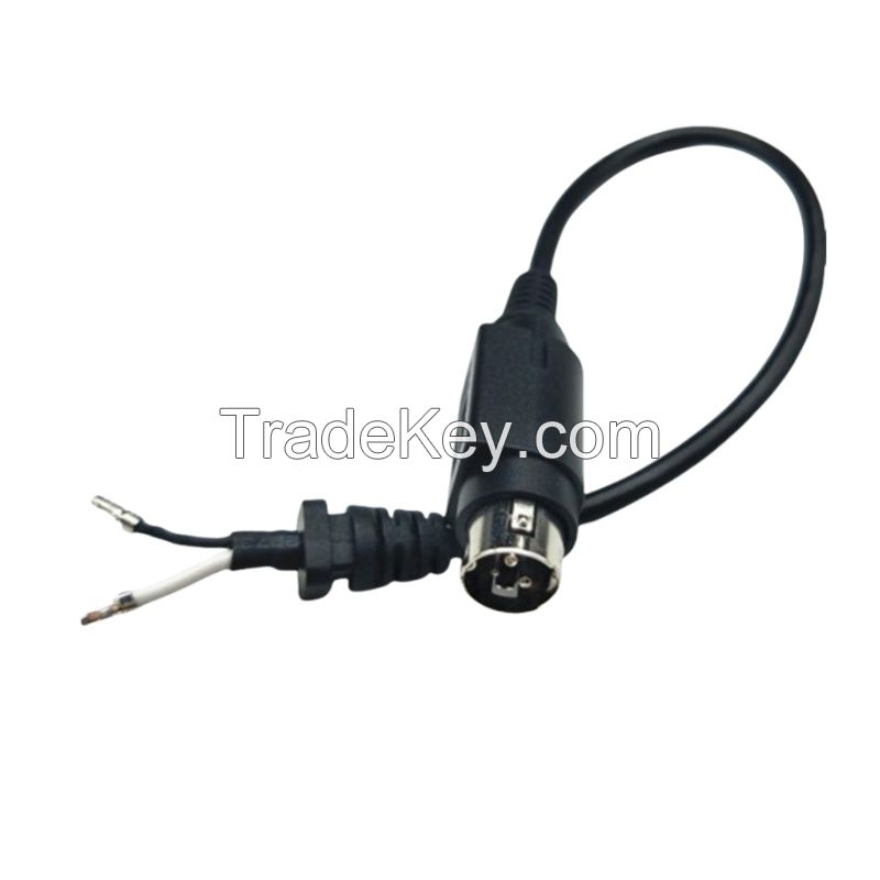 POWER DIN 3-Pin Assembled Connection Cable S-Type with DIN Plug Black Cable with Magnetic Ring