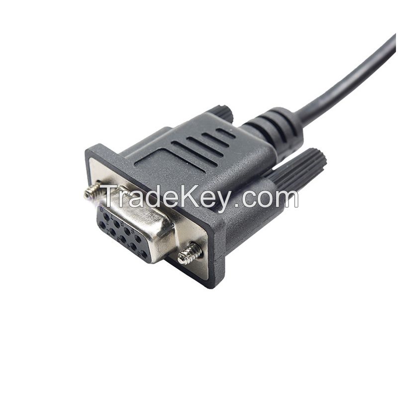 DB9 Female to PS2 Serial Cable Right-Angle MINI DIN 8-Pin Male RS232 Connection Cable