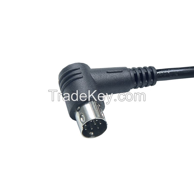 DB9 Female to PS2 Serial Cable Right-Angle MINI DIN 8-Pin Male RS232 Connection Cable