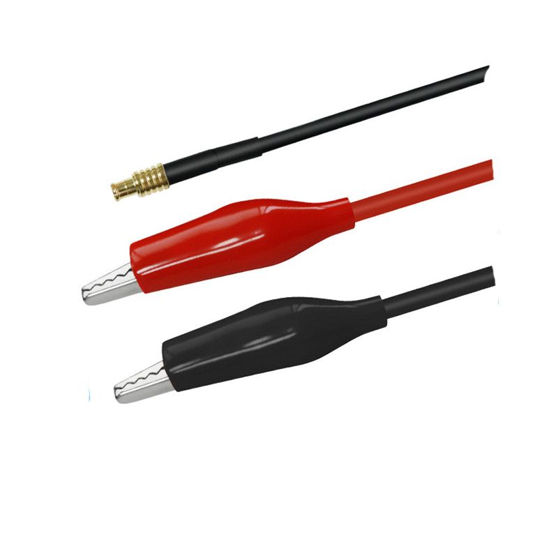 Digital Oscilloscope Electronic Component Detection Wire, MMCX to Double Alligator Clip Detection Probe Connecting Power Cable