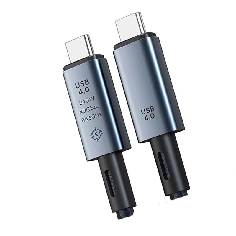 Dual-head USB4 to Type-C Full-featured Male-to-male Data Cable, 40G High-speed Transmission, 8K High-definition Large Screen Transmission Cable 