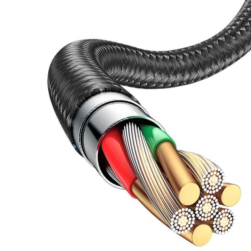 PD100W Smart Digital Display Data Cable, Universal Fast Charging Cable for Apple and Android Phones as well as Laptops, with Dual Type-C Connectors 