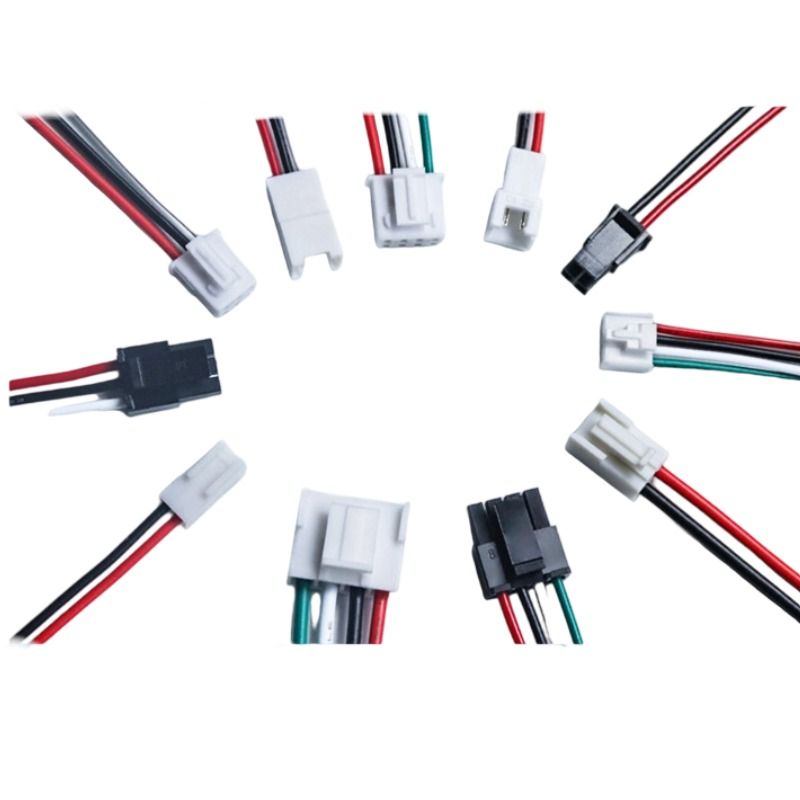 3.0mm Spacing 2P 3P 4P Wiring Terminal, Male Head with Tinned Tail, In-air Plug-in Connecting Terminal Wire with Buckle 