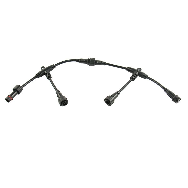 T-shaped Waterproof Wire, Waterproof Connecting Wire for Farms, Power Wire, T-shaped Three-way Waterproof Connector for LED Plant Lights 