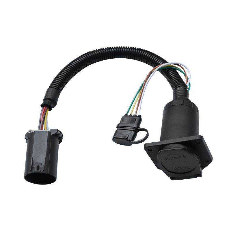 American-style Conversion Socket Connecting Pickup Truck, RV, Off-road Vehicle, 4+7-pin Plug Trailer Connector Power Cord 
