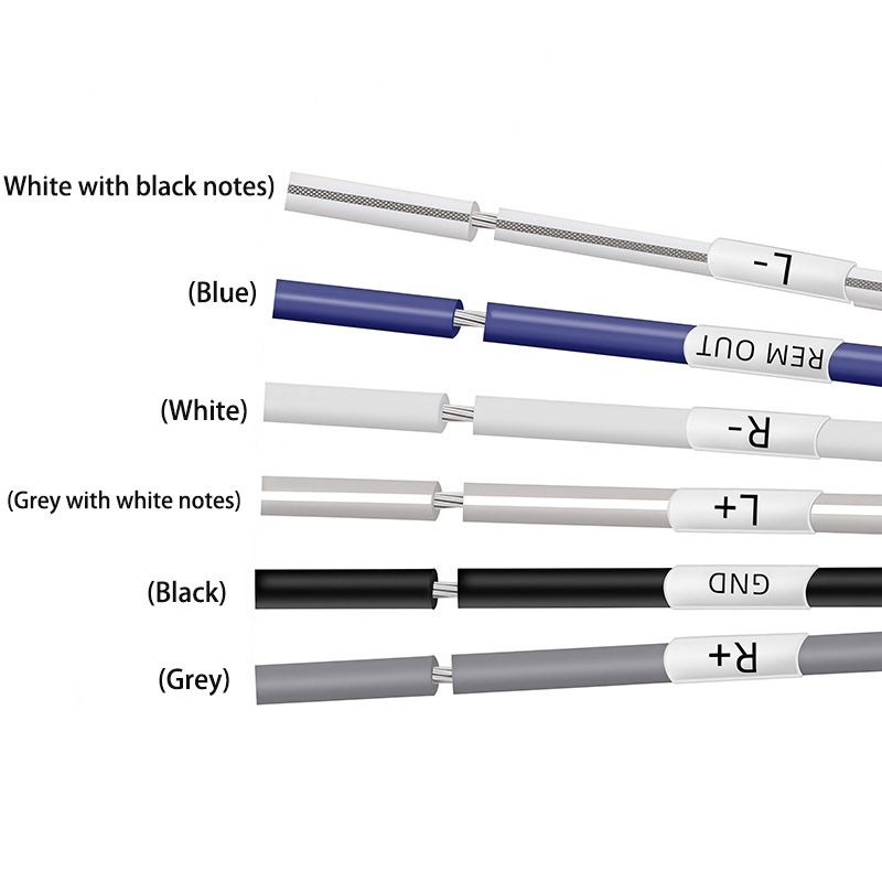 1007 18AWG Automotive Horn Audio Output Connection Extension Cable, In-vehicle Speaker Combination 6-pin Audio Cable