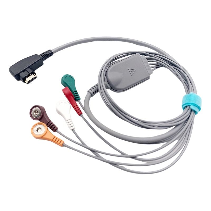 Custom OEM Smart Wearable ECG Recorder 12-Lead Holter Lead Wires for Remote Diagnosis and Telemedicine