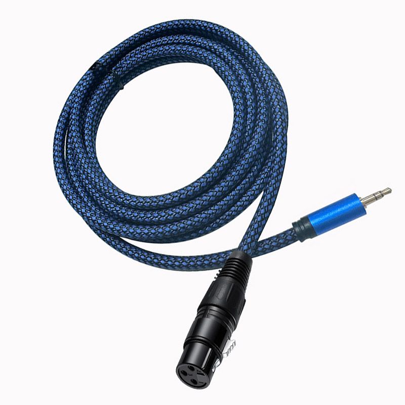 XLR to 3.5 Audio Cable - Oxygen-Free Pure Copper Cable, Zinc Alloy XLR Connector, Braided Nylon Mesh Sheath