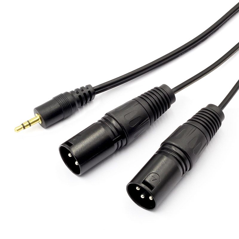New 3.5mm AUX Audio DMX512 Signal Stage Lighting Cable - XLR Unbalanced Cannon Noise-Canceling Shielded Cable