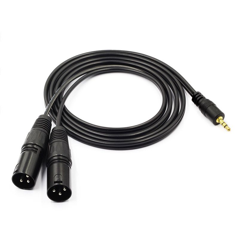 New 3.5mm AUX Audio DMX512 Signal Stage Lighting Cable - XLR Unbalanced Cannon Noise-Canceling Shielded Cable