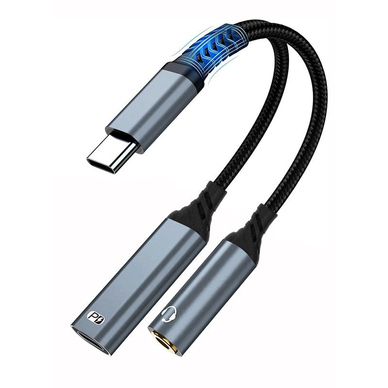 Type-c Splitter Cable - 1-to-2 Headphone Audio Y-cable, Compatible With Major Mobile Phones, Tablets And Computers