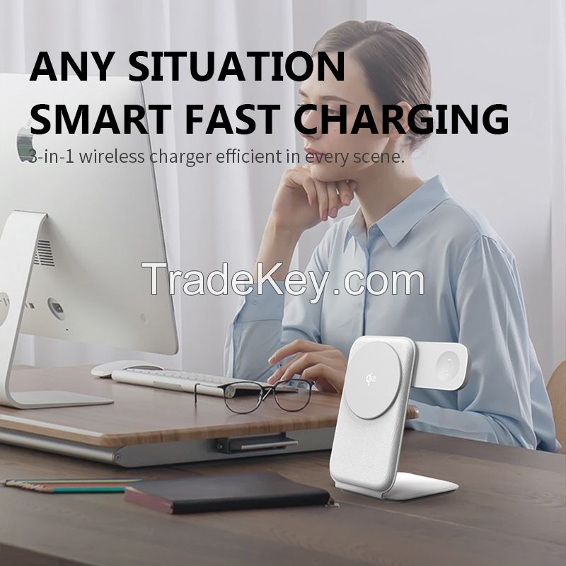 3in1  Foldable Wireless Charging Station PW08