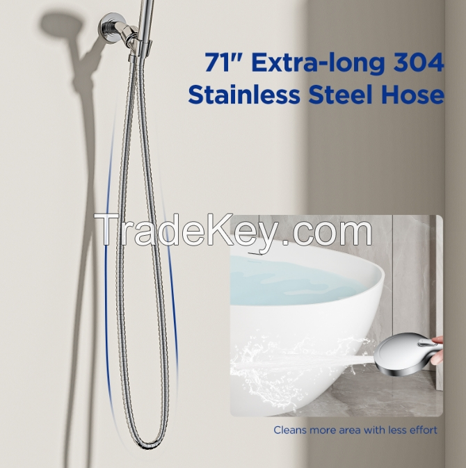 Ten functions  handheld shower set with filter and power wash